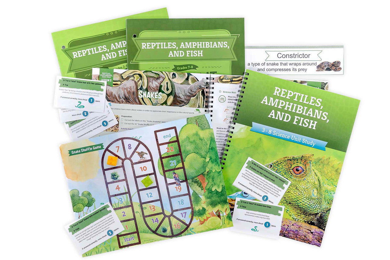 Reptiles, Amphibians, and Fish: Course Book: One Per Family