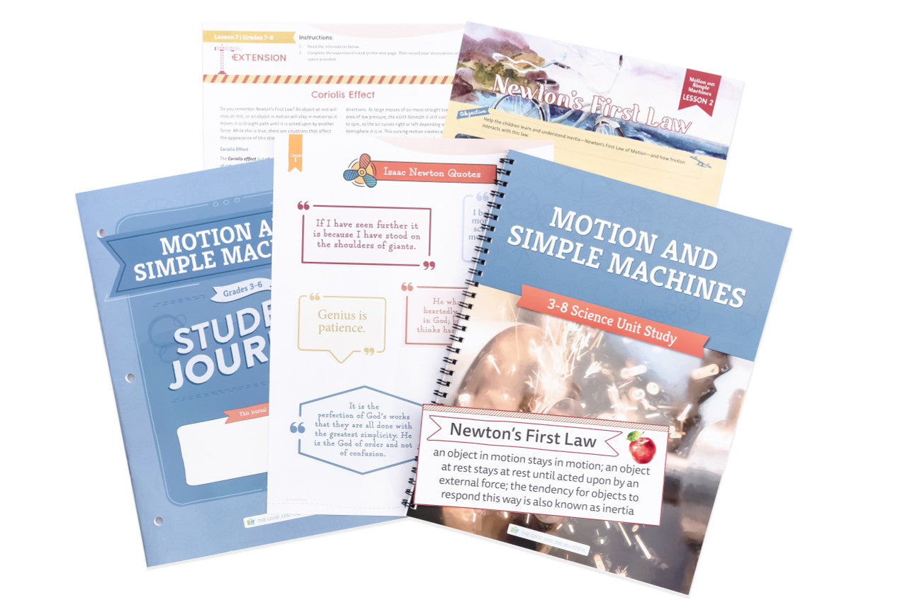 Motion and Simple Machines: Course Book: One Per Family