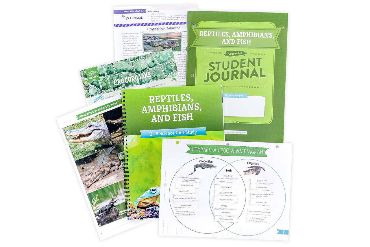 Reptiles, Amphibians, and Fish: Course Book: One Per Family