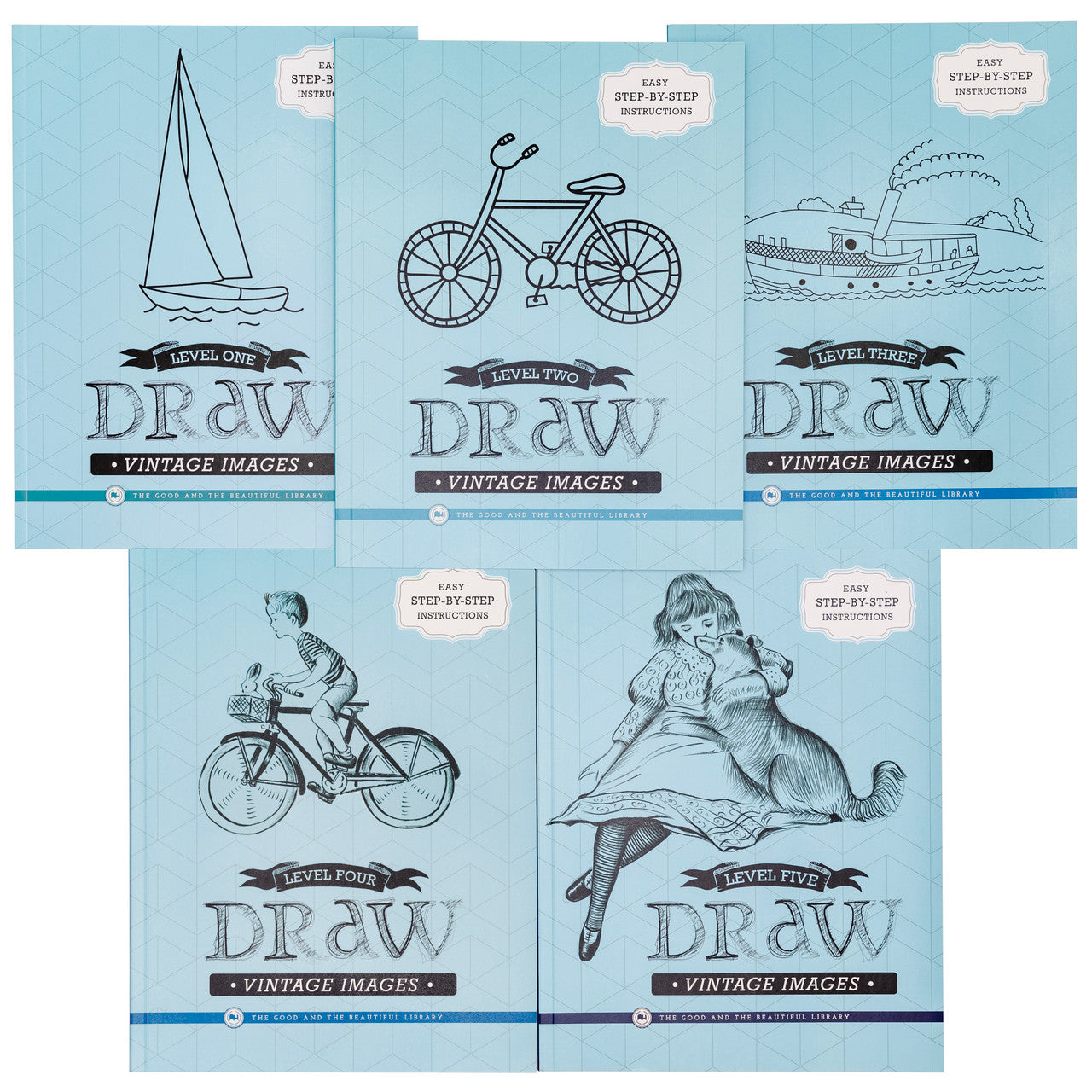 Draw Vintage Images Set: Levels 1-5