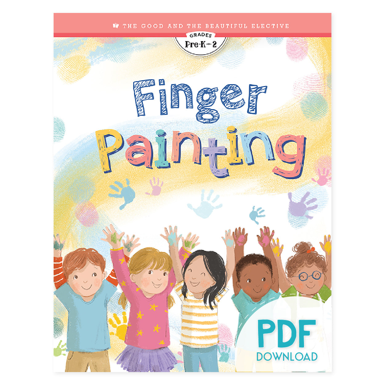 The cover of the elective course book "Finger Painting" as the PDF download version | The Good and the Beautiful