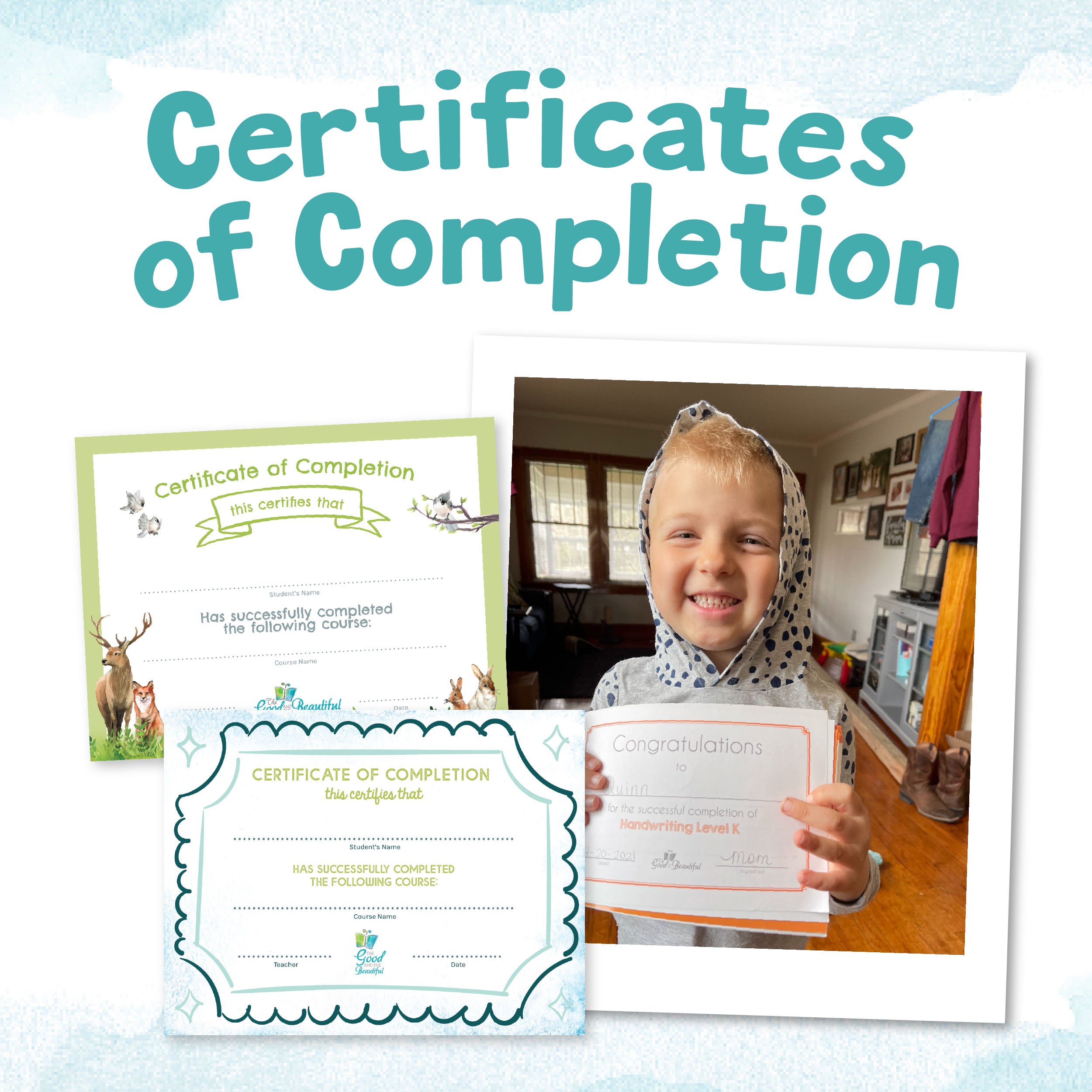 Certificates of Completion | The Good and the Beautiful