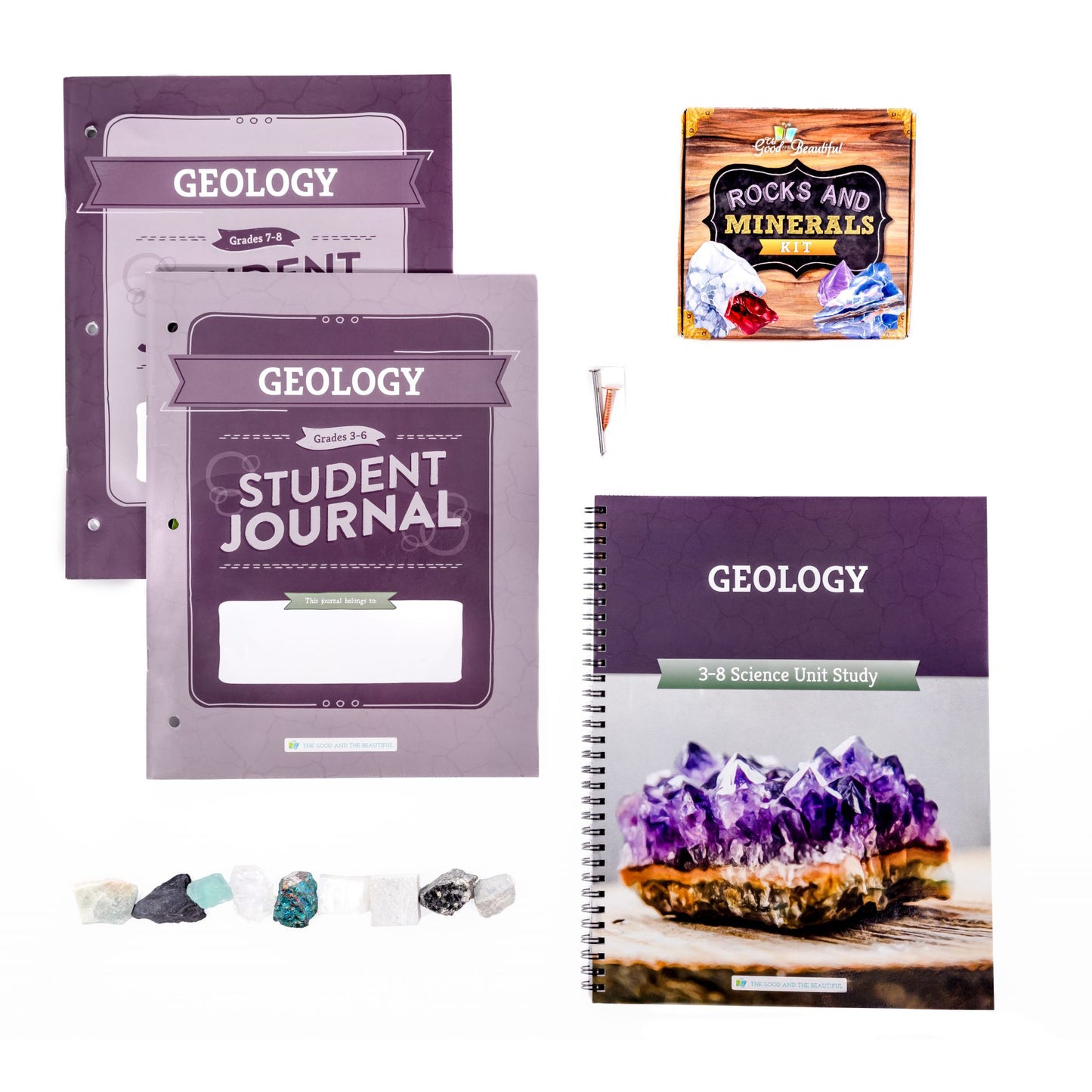 Geology: Course Book + Rocks and Minerals Kit: One Per Family