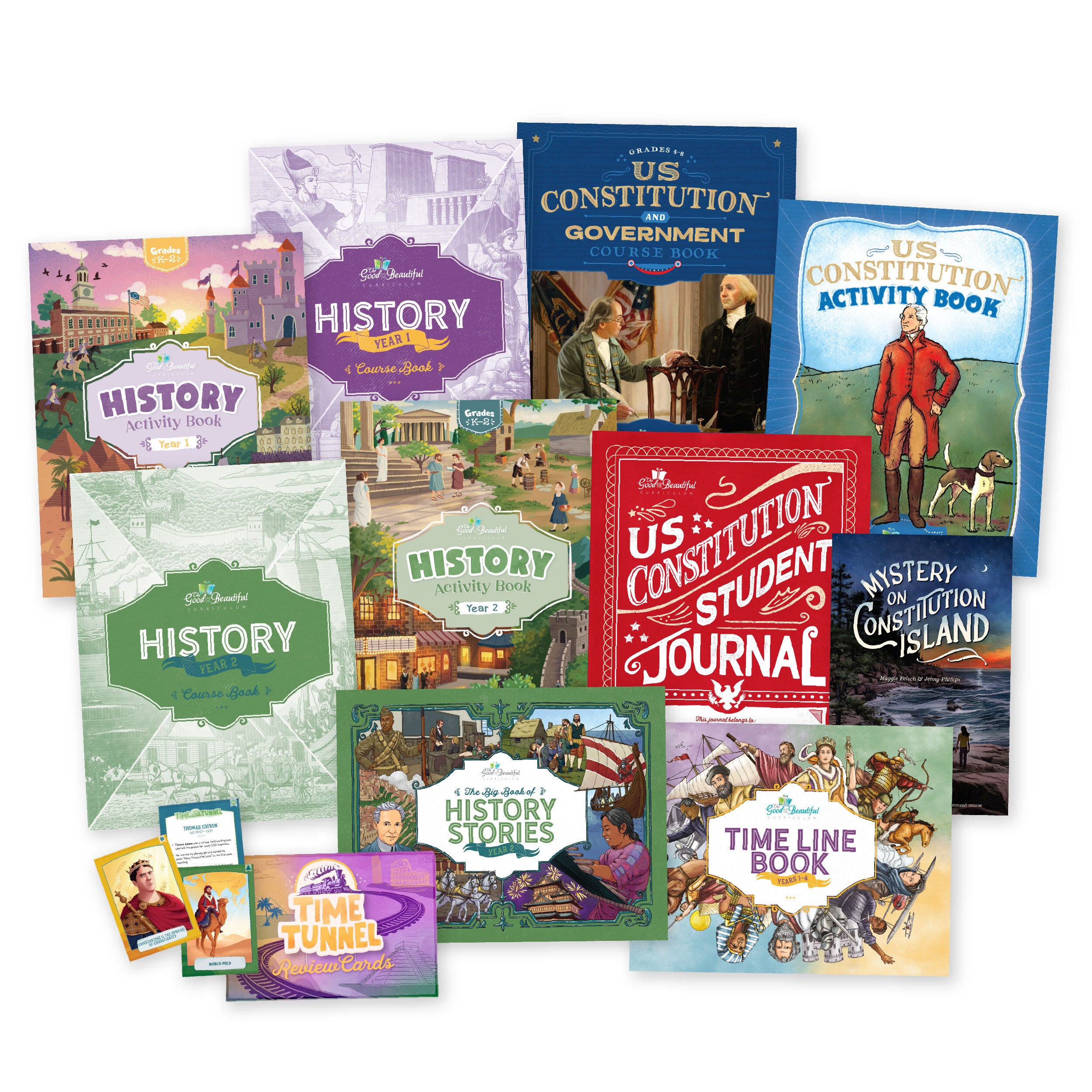 Collage of history book covers | The Good and the Beautiful