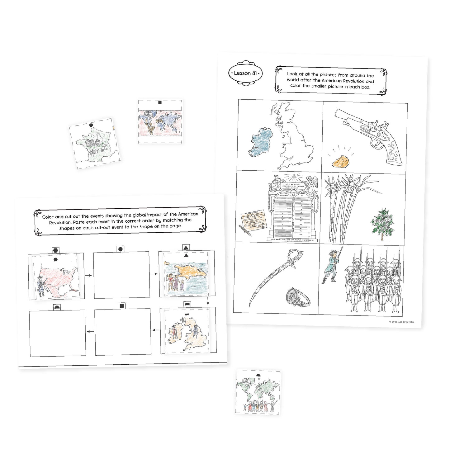 Timeline activity from History Year 2 Activity Book | The Good and the Beautiful