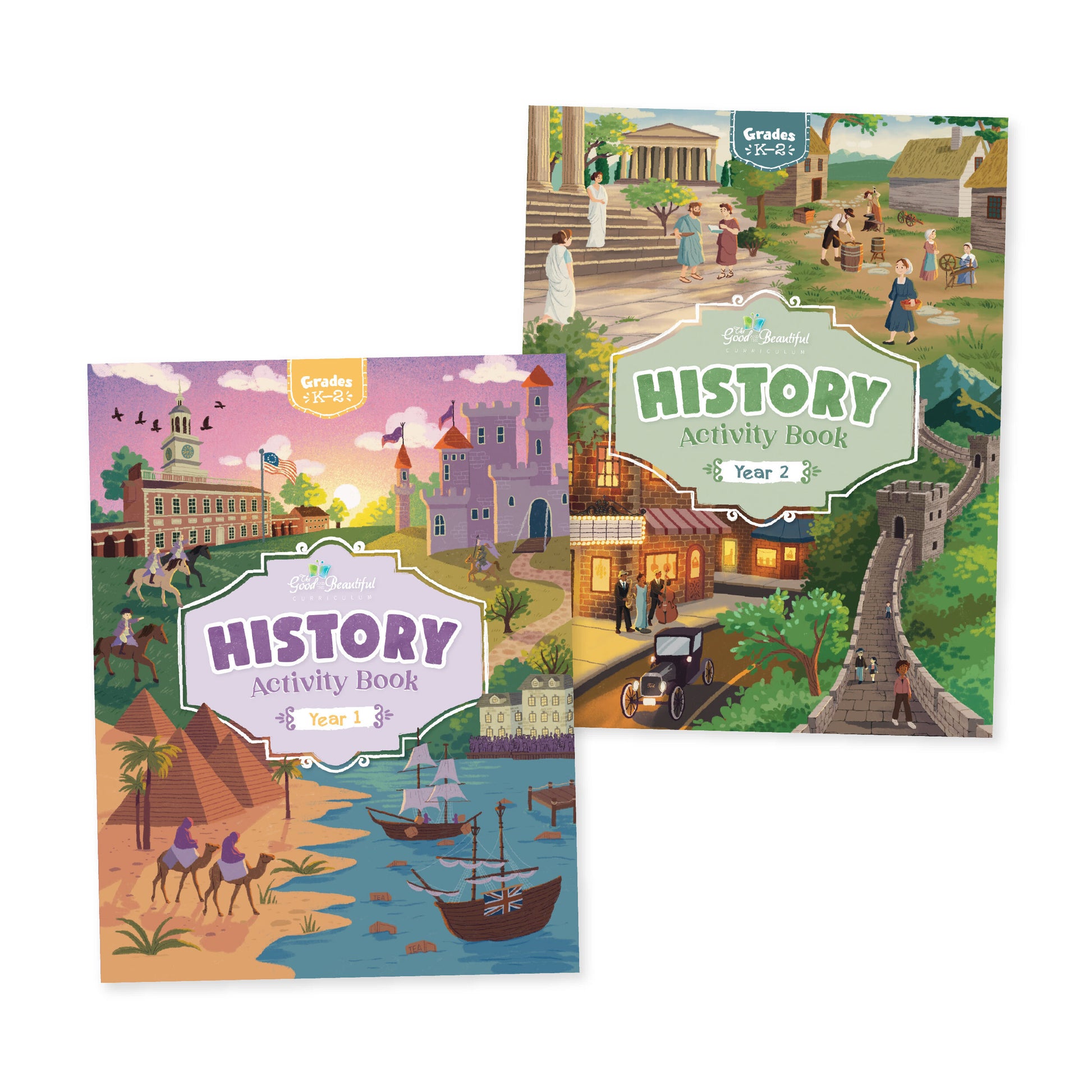 History Activity Books Year 1 and Year 2 Covers | The Good and the Beautiful