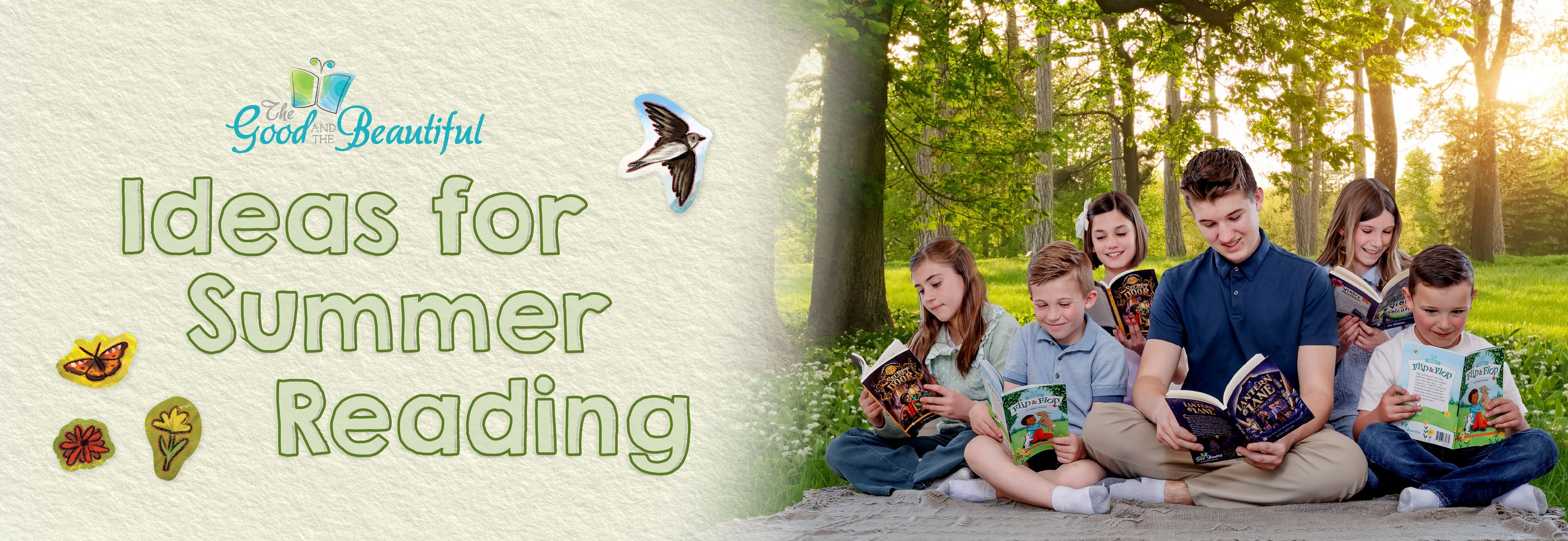 Ideas for Summer Reading 2025 Banner | The Good and The Beautiful
