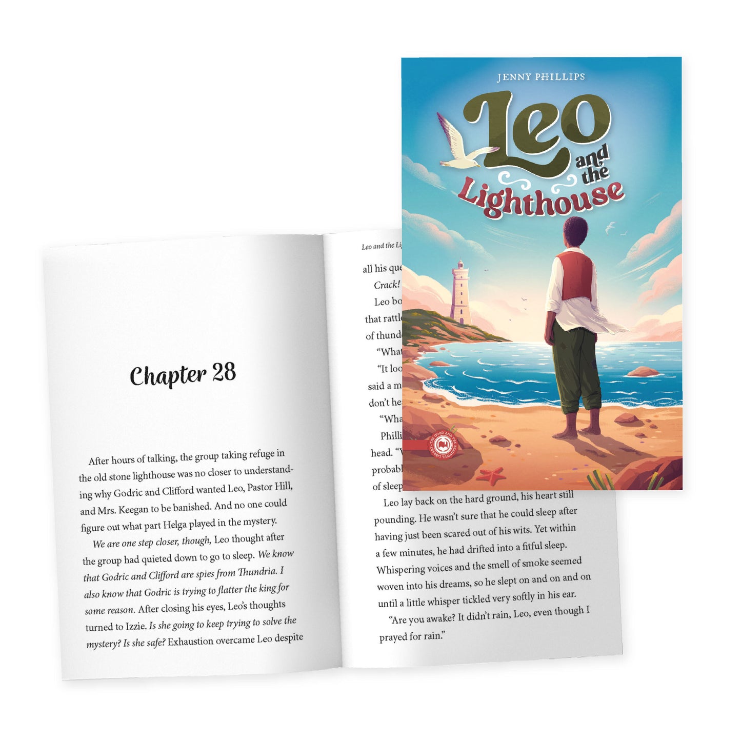 The book "Leo and the Lighthouse" written by Jenny Phillips with a preview of chapter 28 | The Good and the Beautiful
