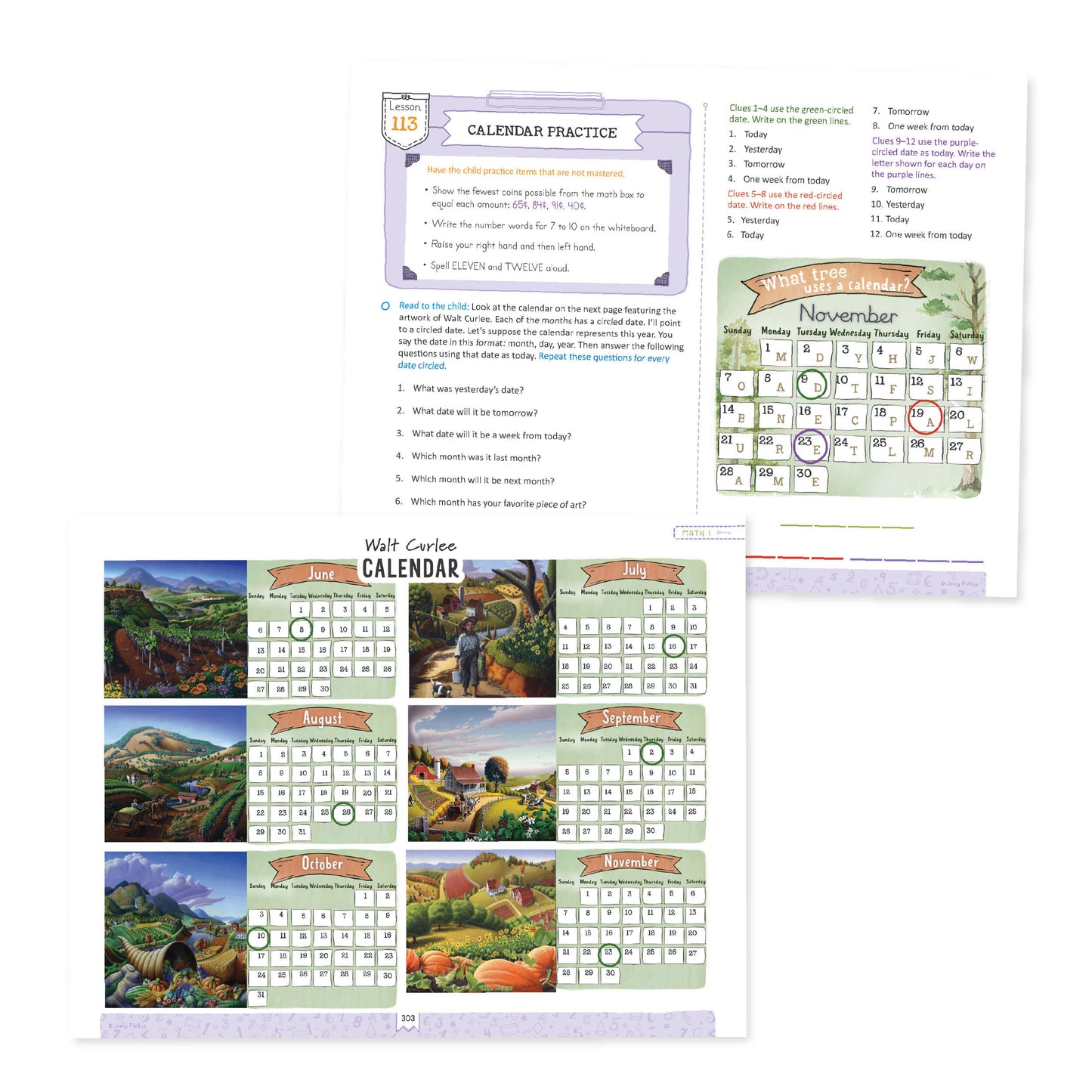 Math 1 Calendar Lesson | The Good and the Beautiful