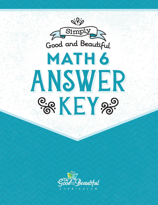 Answer Key: Math 6