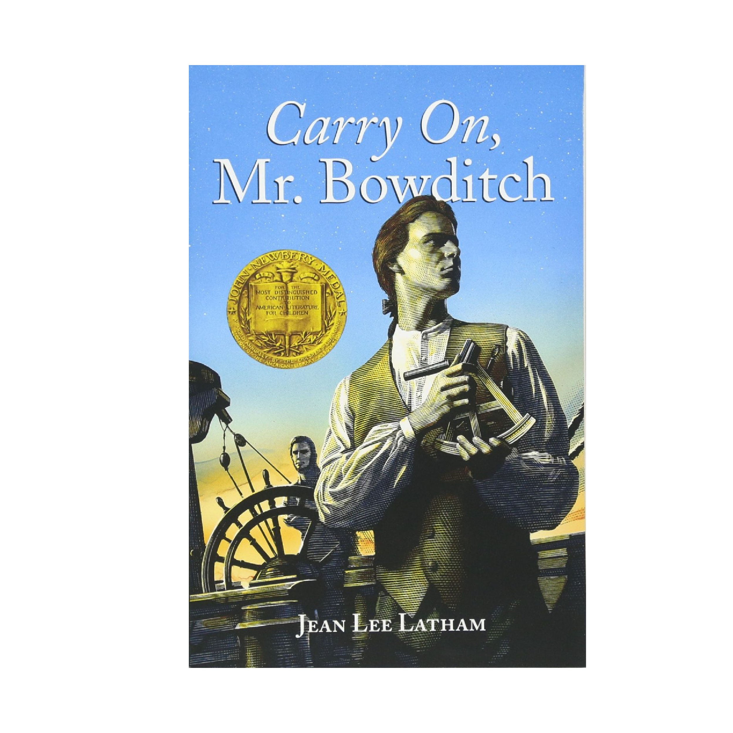 An illustrated book cover of a young man holding a tool and looking into the distance while another, in the background, steering the ship | The Good and the Beautiful