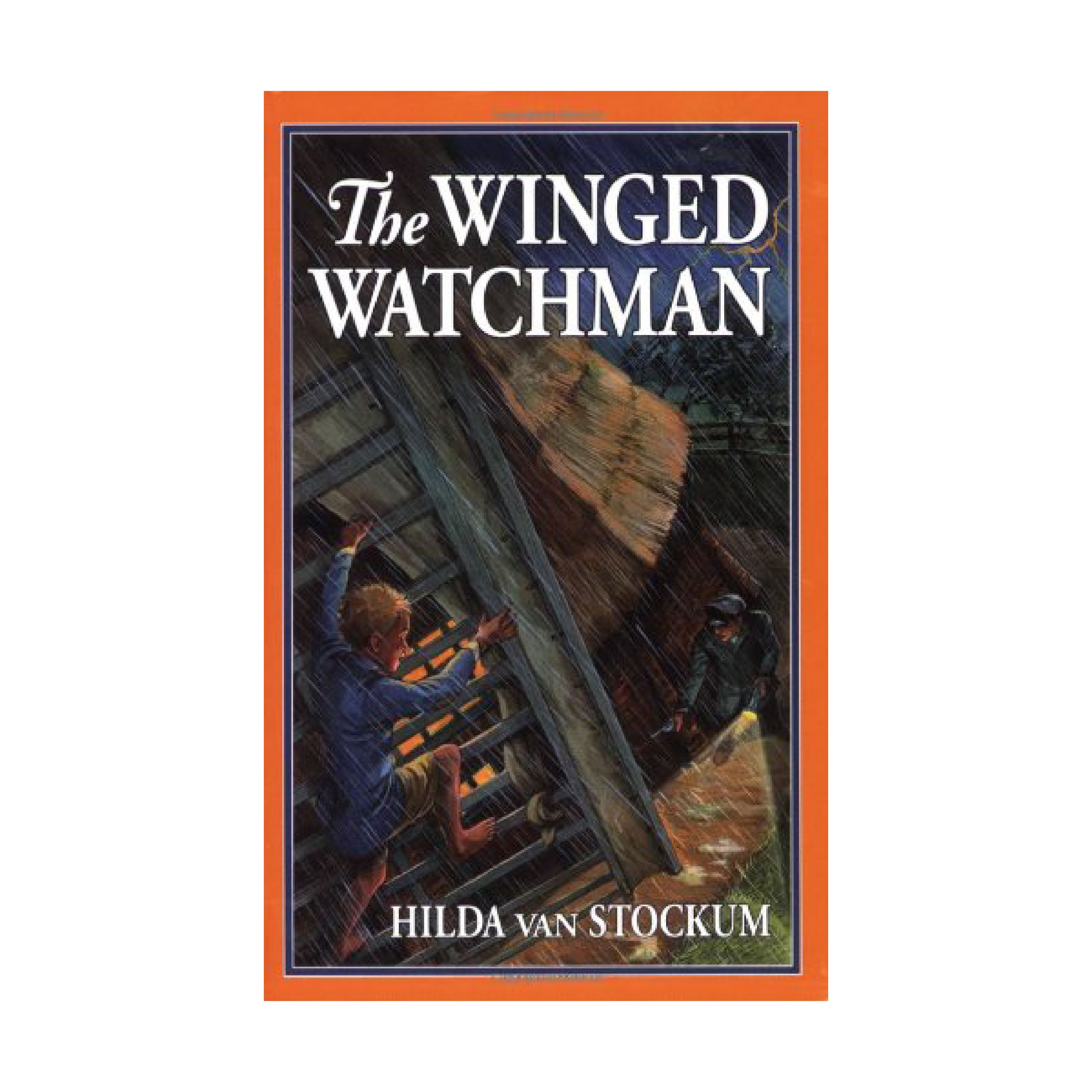 Book cover of a boy hiding from an officer outside in the rain | The Good and the Beautiful