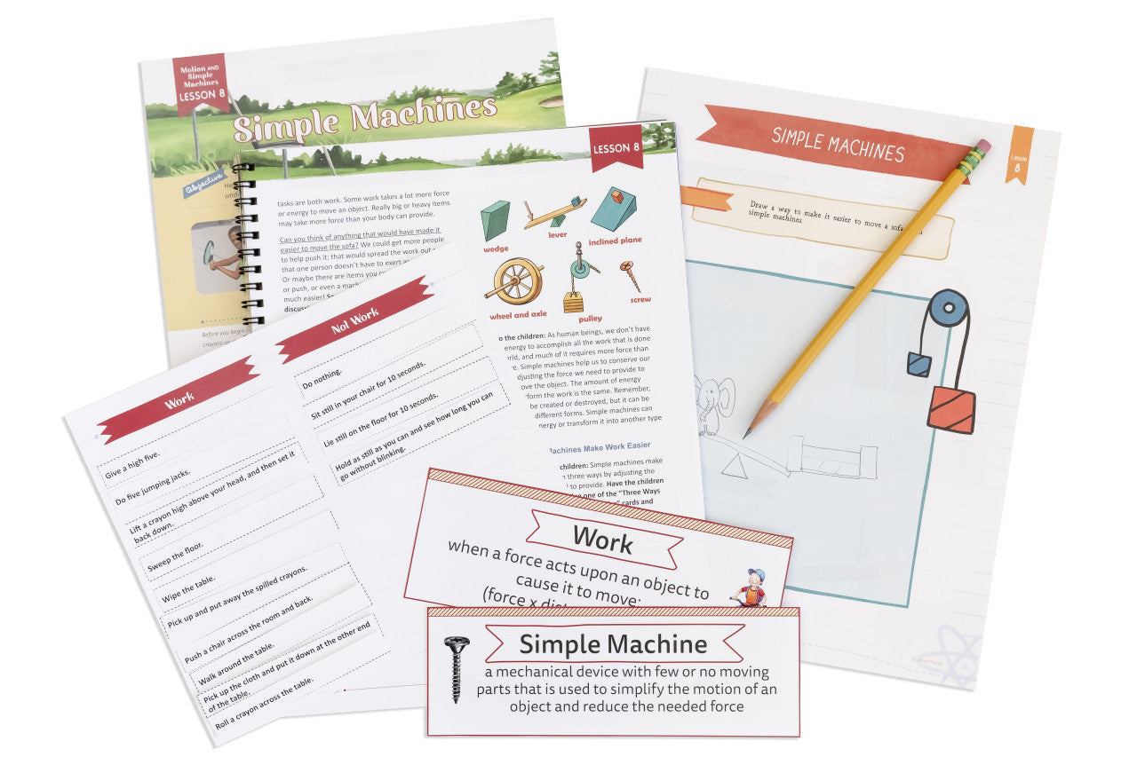 Motion and Simple Machines: Course Book: One Per Family