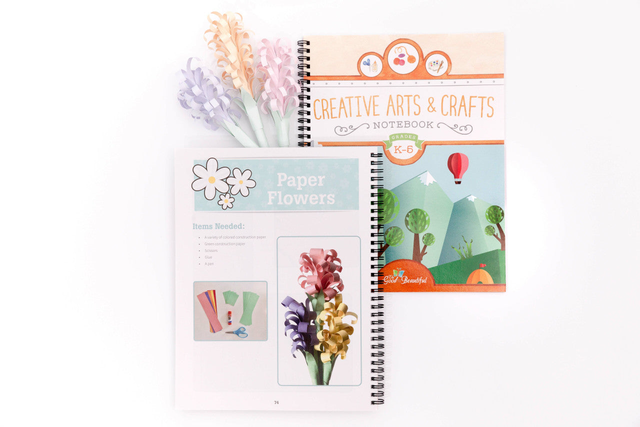 Creative Arts & Crafts Notebook: Physical + PDF Download