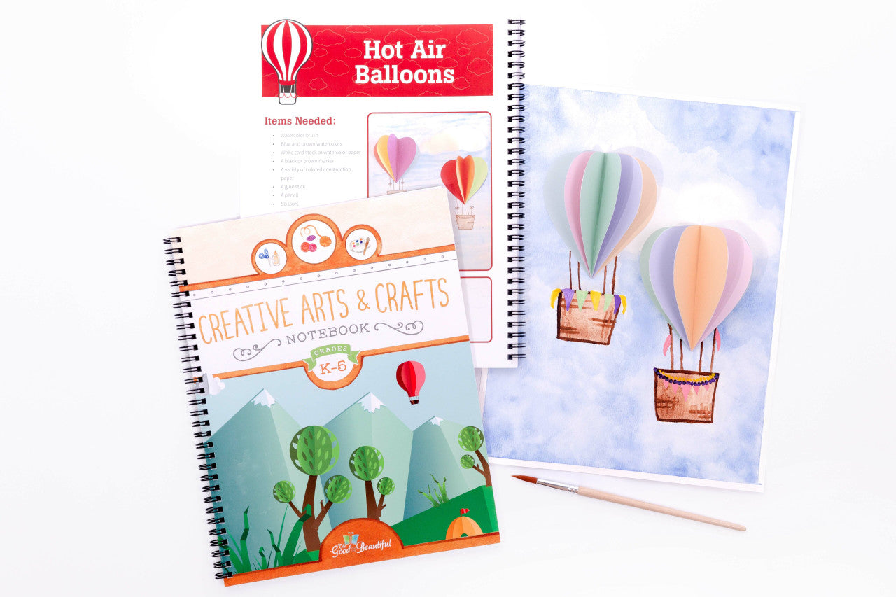 Creative Arts & Crafts Notebook: Physical + PDF Download