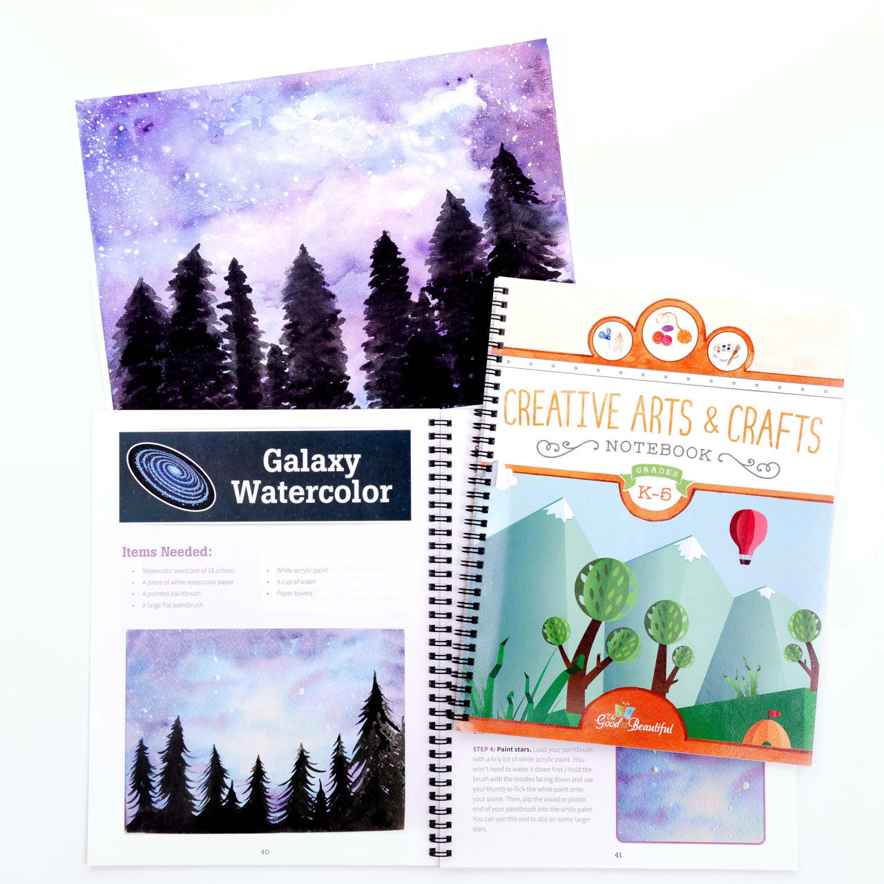 Creative Arts & Crafts Notebook: Physical + PDF Download