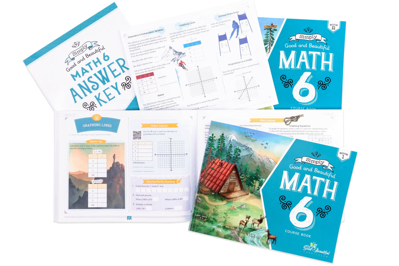 Math Target 6 Math 6: Course Set – The Good and the Beautiful