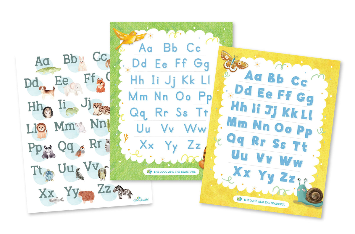 Abc Display Chart Printable ABC Charts for Kids | The Good and the Beautiful