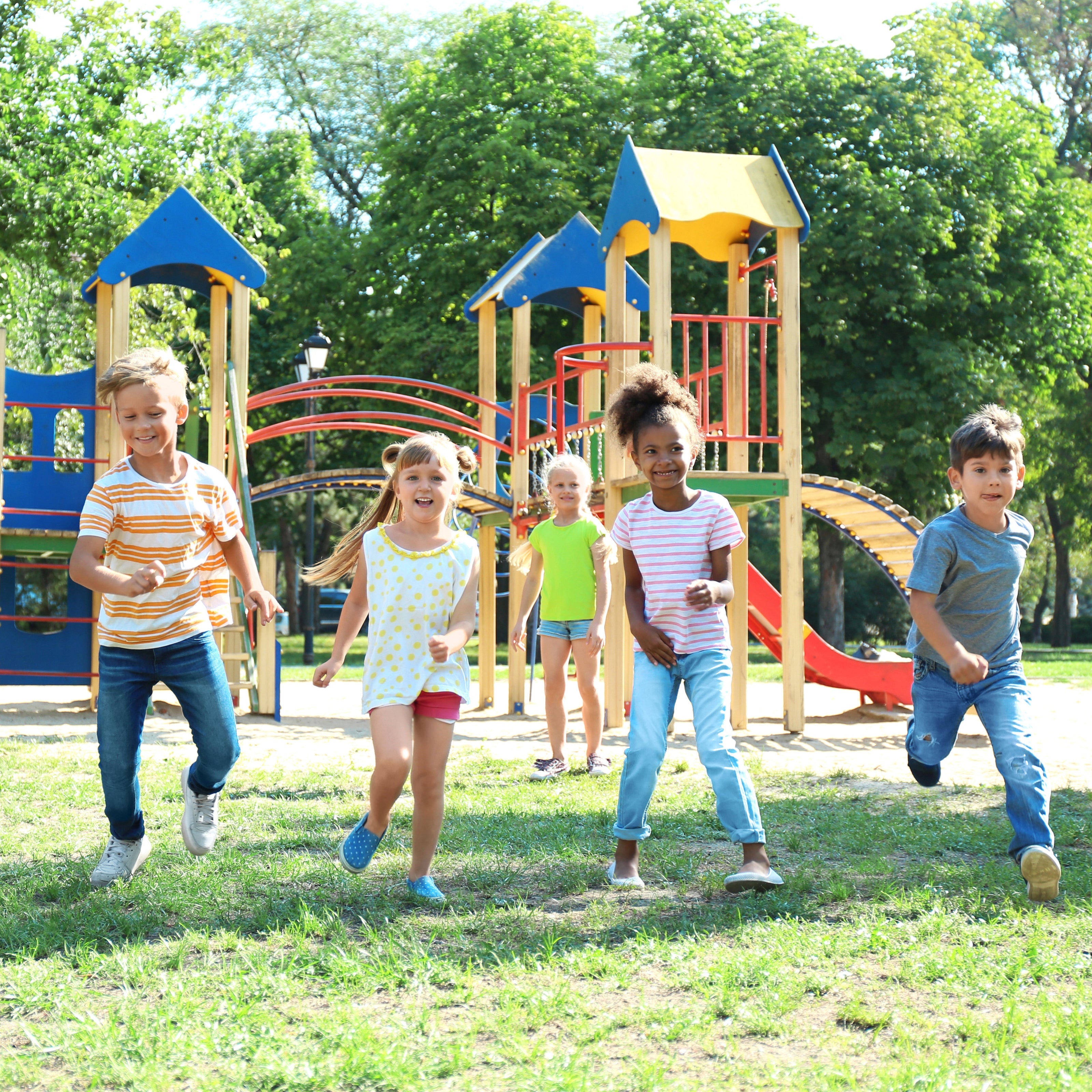 Children playing on playground outside on summer day
 | The Good and the Beautiful Blog
