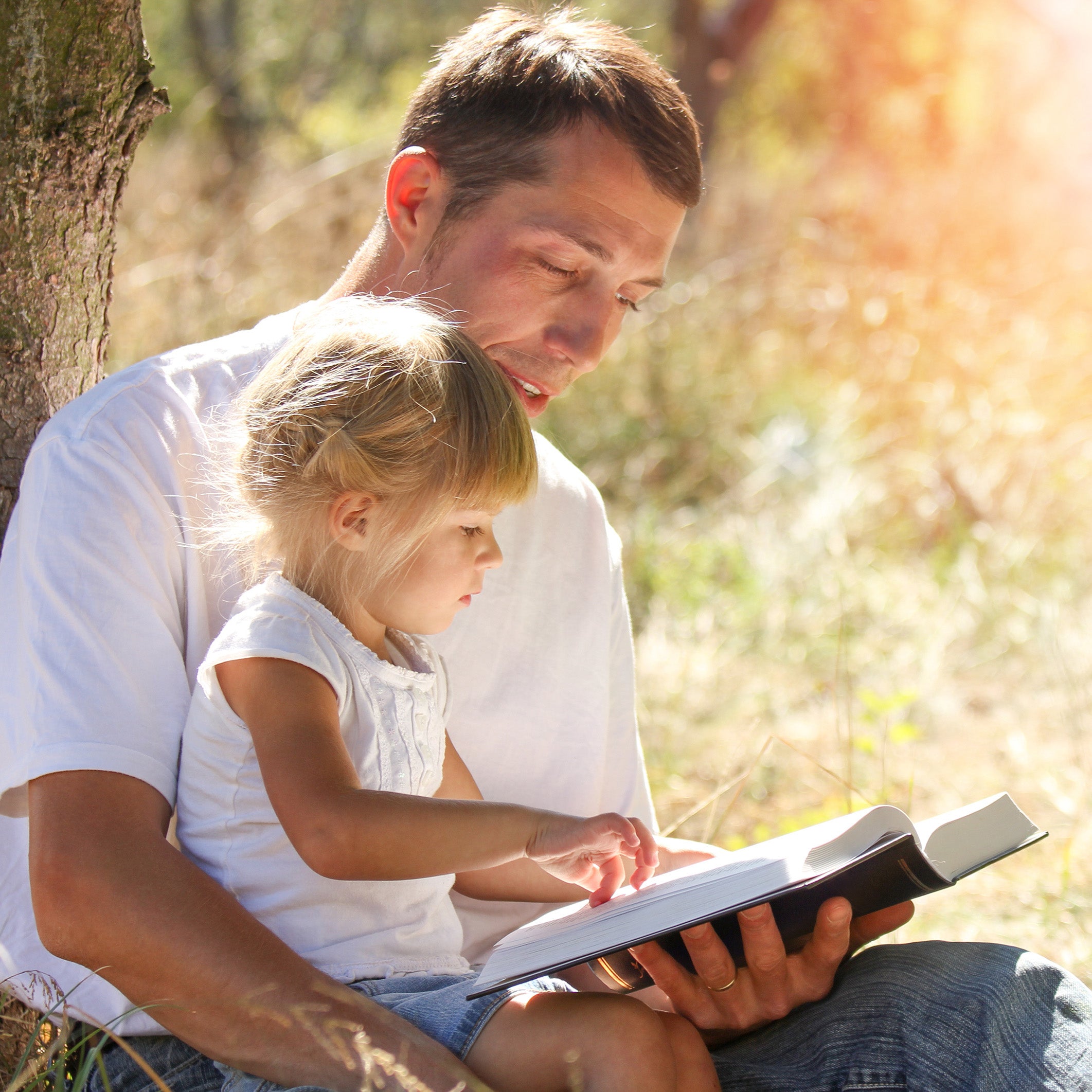 Father and Child Reading | The Good and the Beautiful