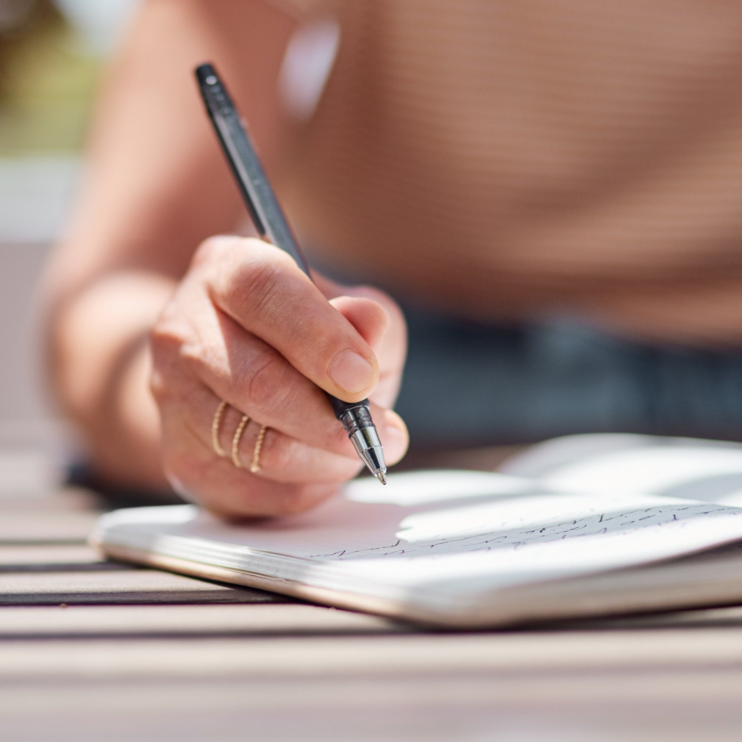Writing in planner