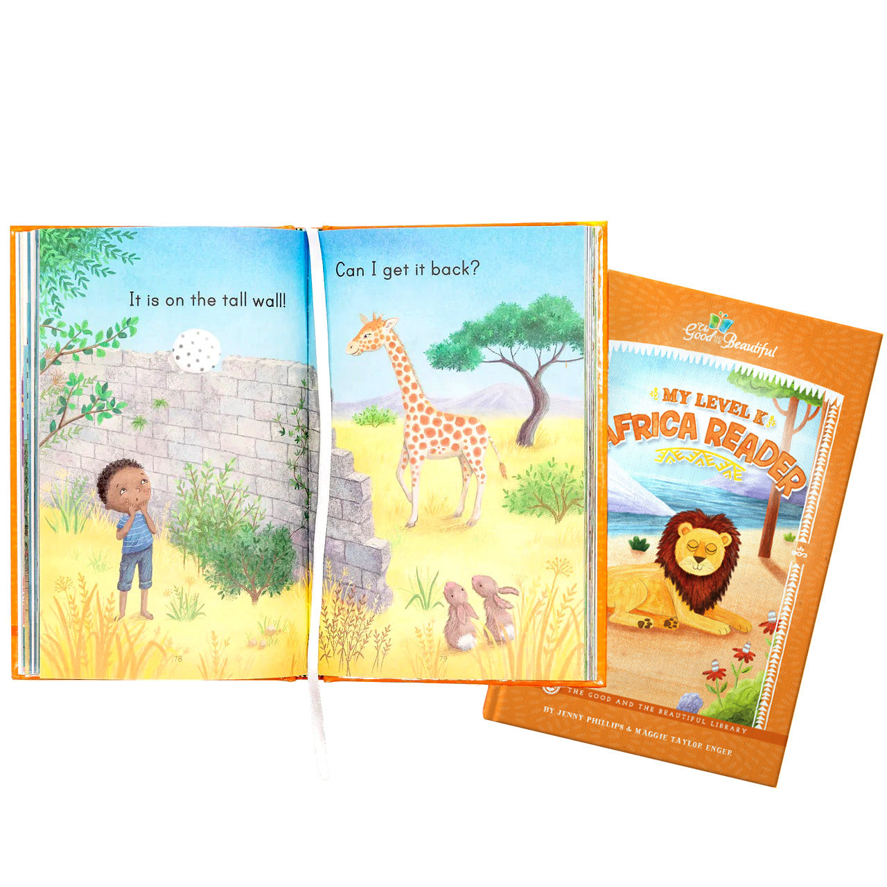 Two pages of My Level K Africa Reader and the cover | The Good and the Beautiful