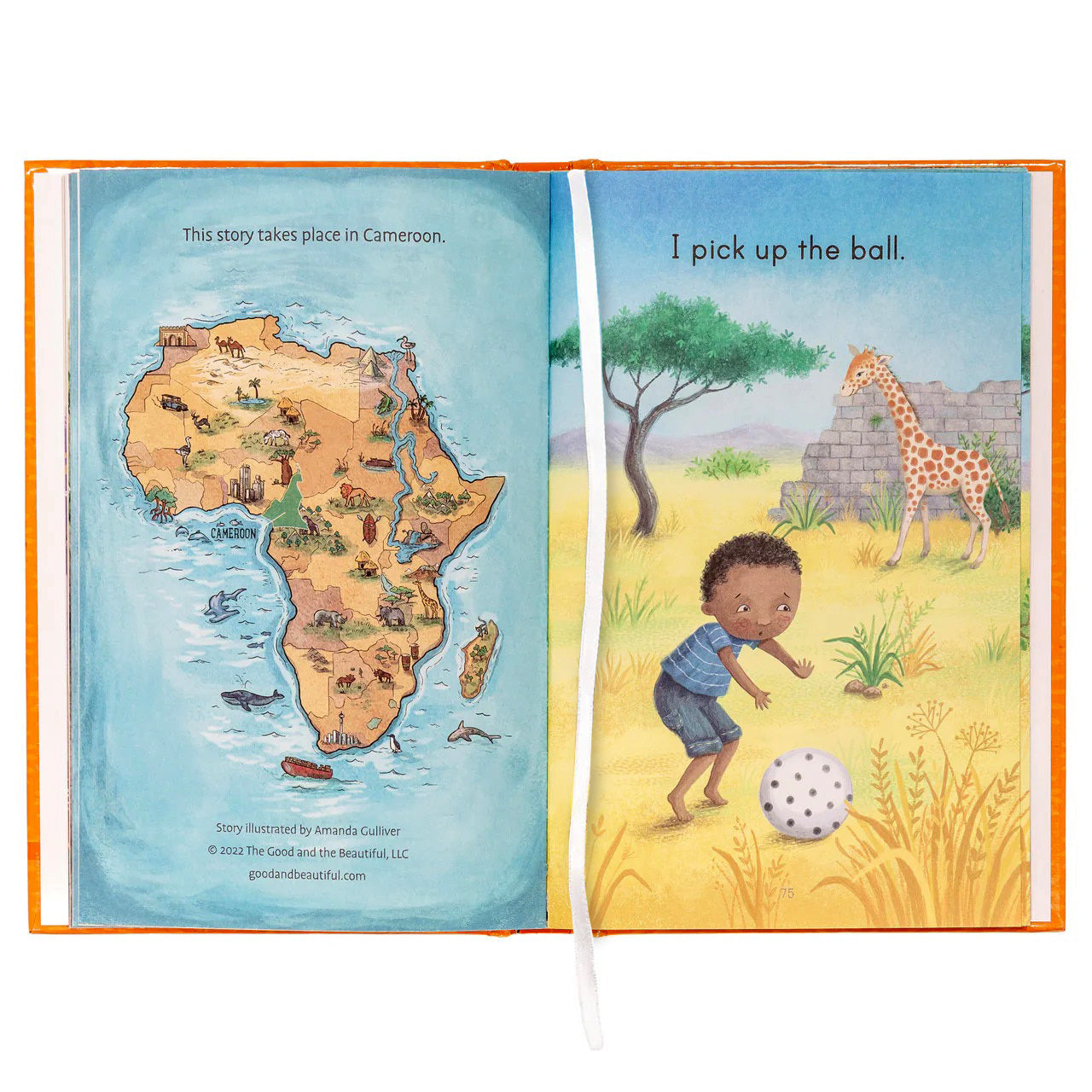 A two-page preview of the "My Level K Africa Reader" book | The Good and the Beautiful