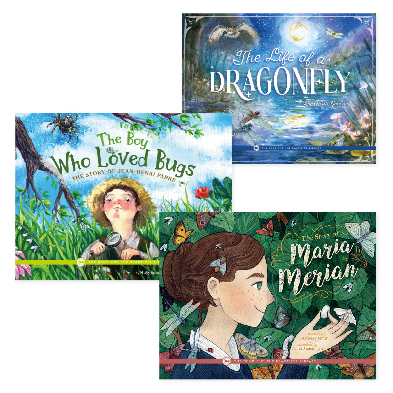 A collage of the three books from the Arthropods read-aloud book pack | The Good and the Beautiful