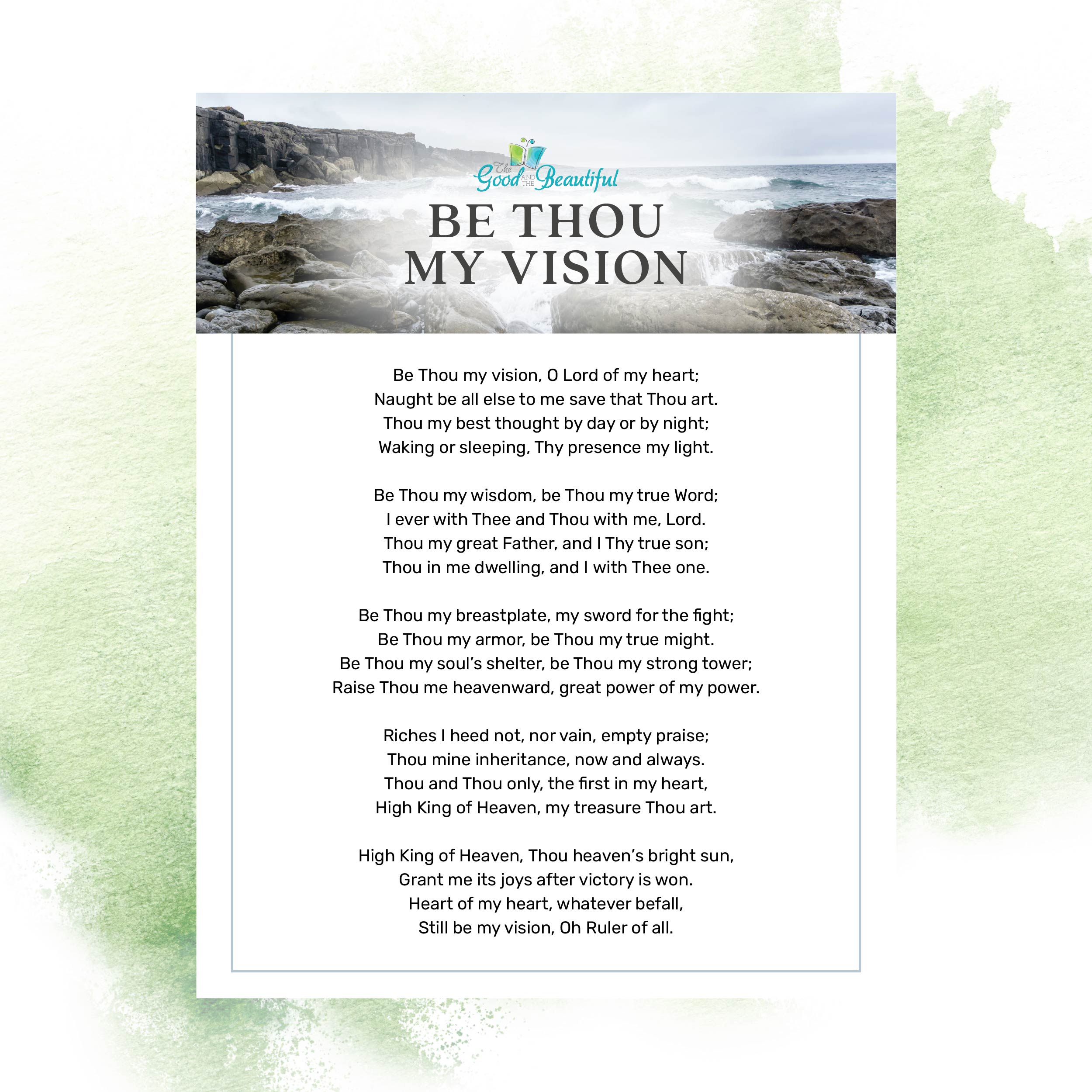 Free PDF of ‘Be Thou My Vision’ lyrics