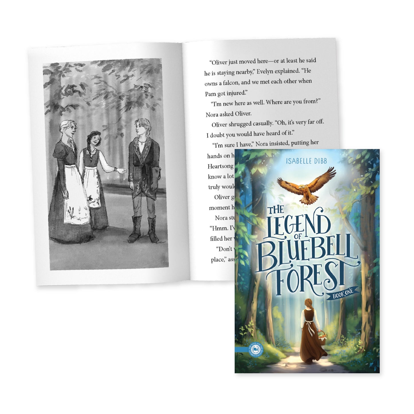 The cover of "The Legend of Bluebell Forest" book one by Isabelle Dibb with a two-page preview | The Good and the Beautiful
