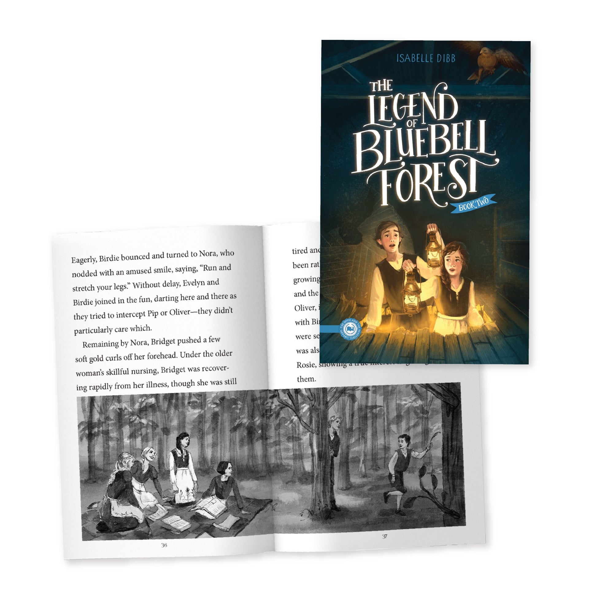 The cover of "The Legend of Bluebell Forest" book two by Isabelle Dibb with a two-page preview | The Good and the Beautiful