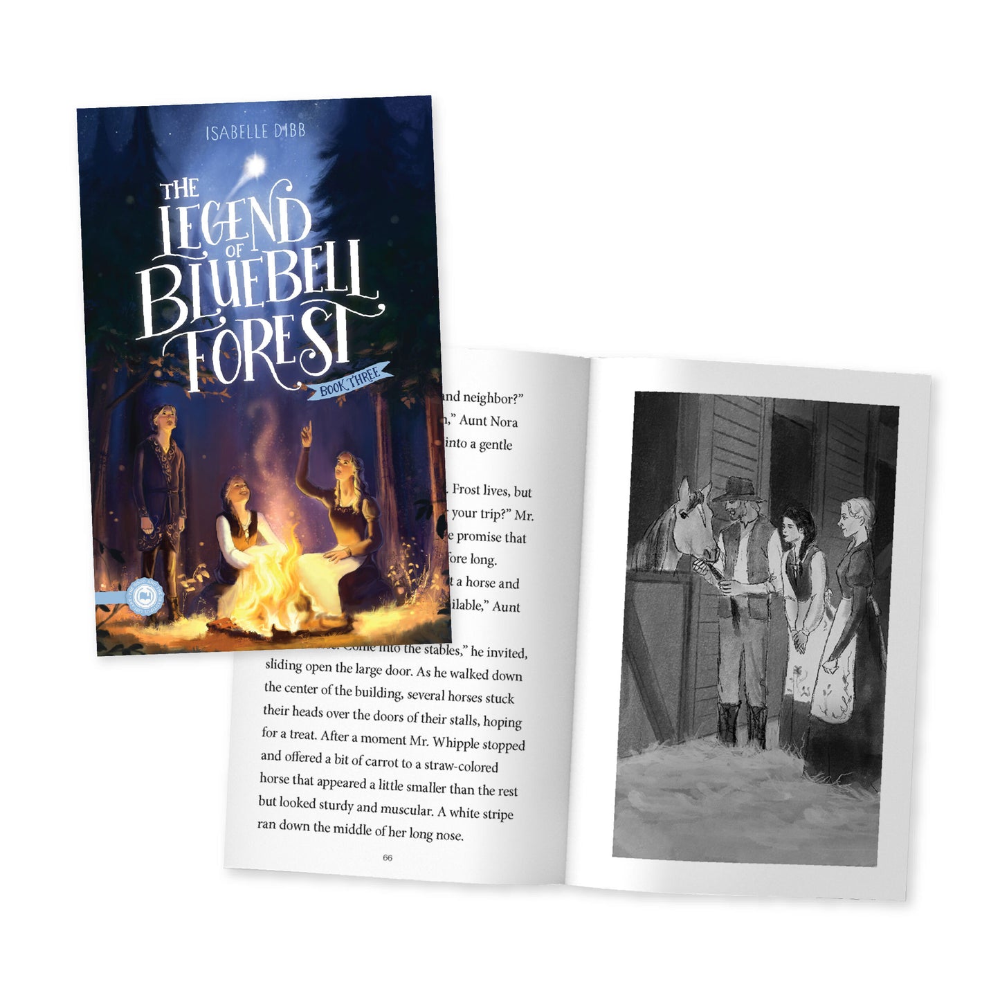 The cover of "The Legend of Bluebell Forest" book three by Isabelle Dibb and a preview of two pages | The Good and the Beautiful