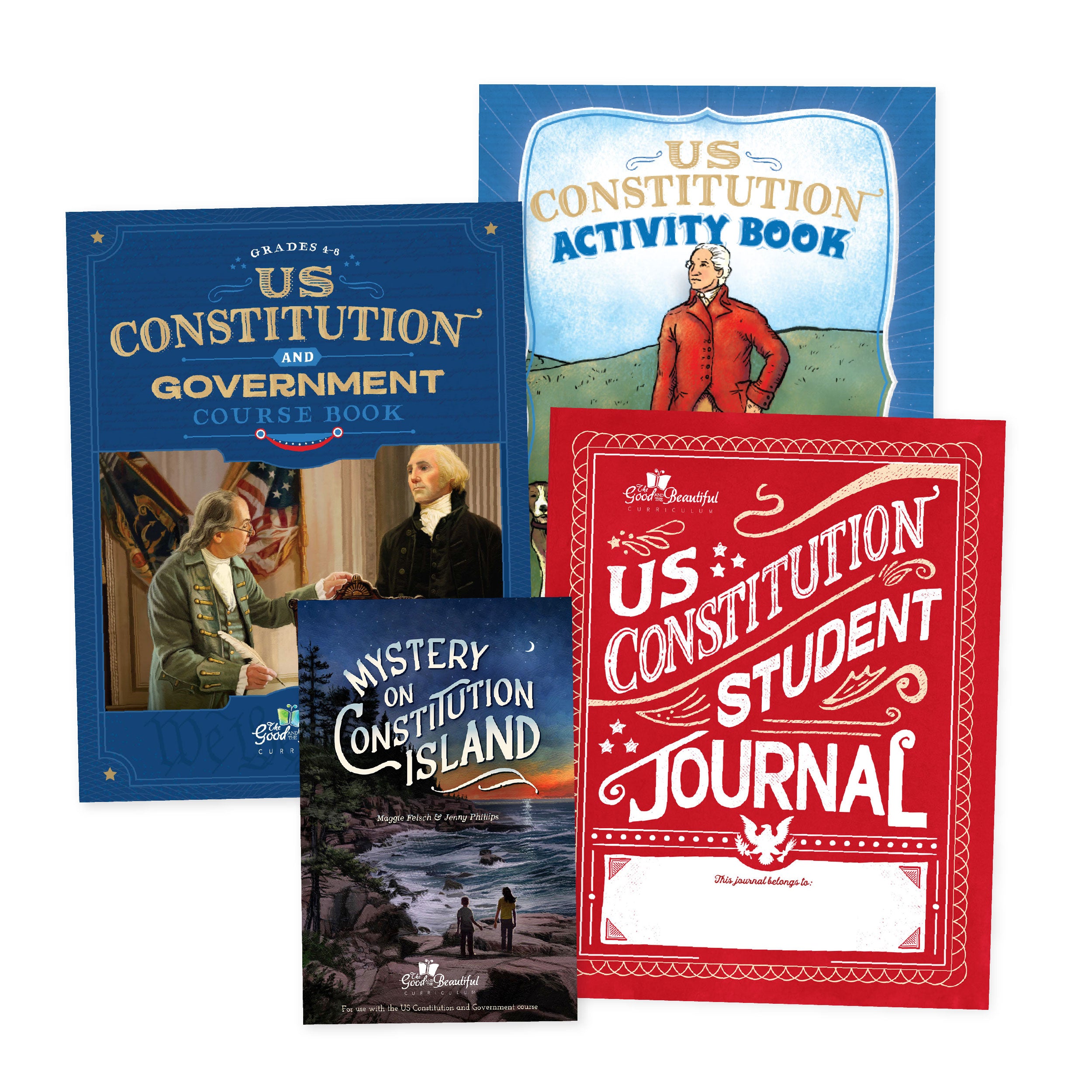 US Constitution Course Book, Activity Book, Student Journal, and Mystery on Constitution Island Book | The Good and the Beautiful