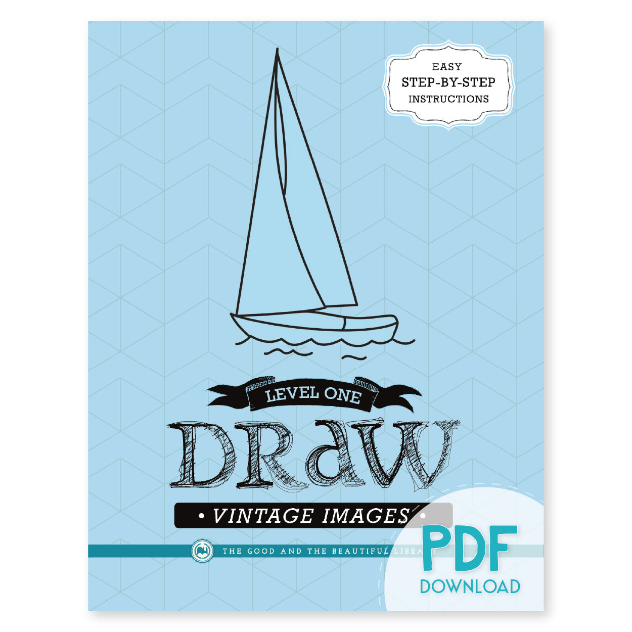 The cover of level one draw vintage images book PDF download version | The Good and the Beautiful