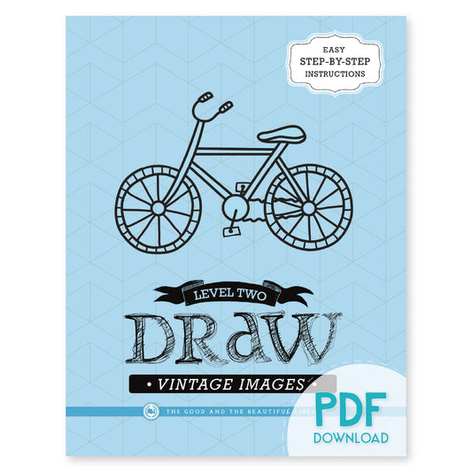 The cover of level two draw vintage images book PDF download version | The Good and the Beautiful