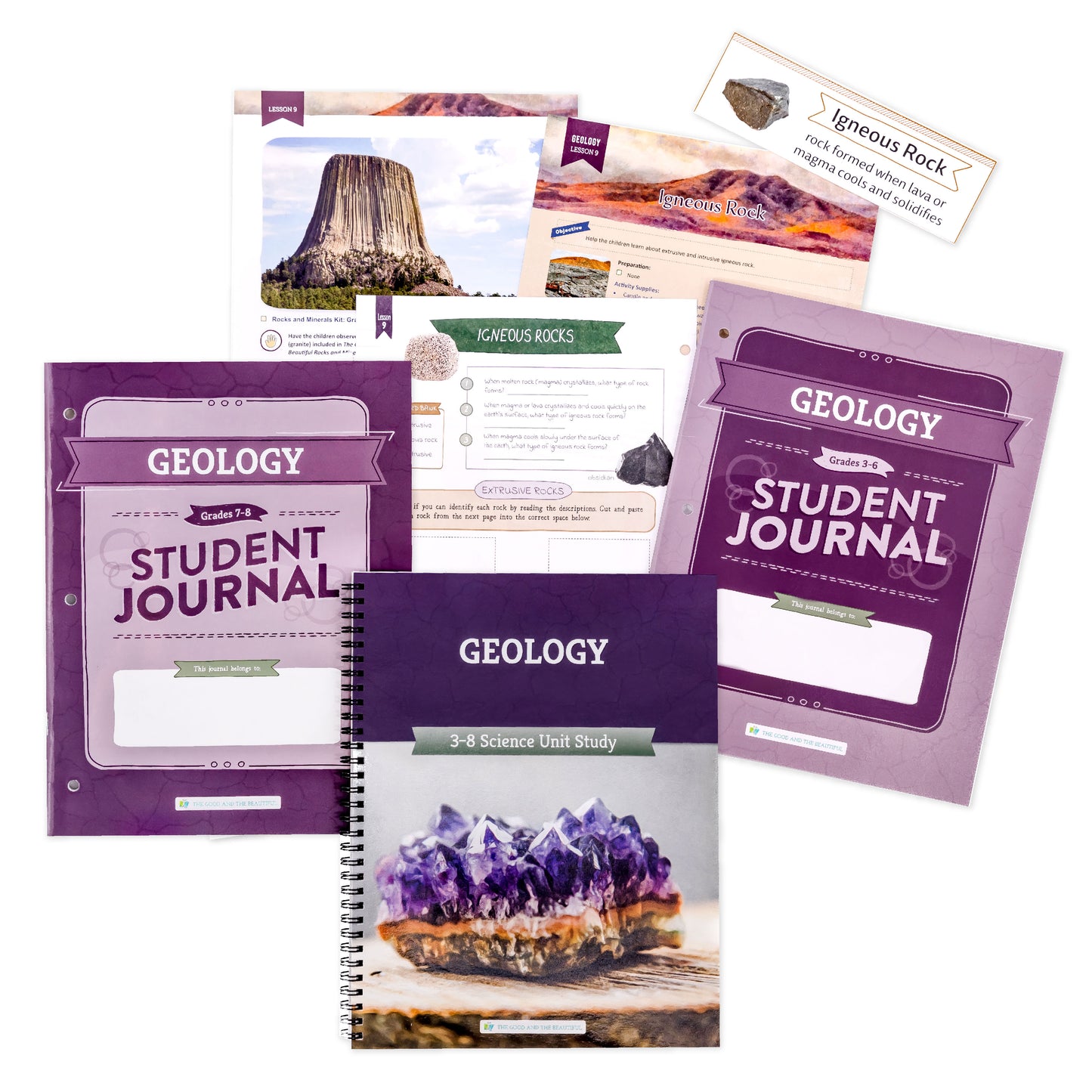 Geology: Course Book + Rocks and Minerals Kit: One Per Family