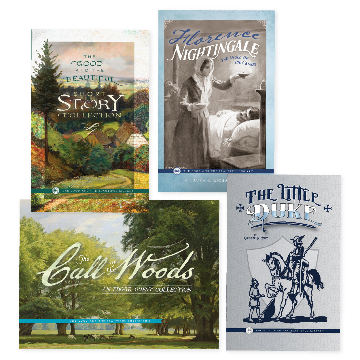 A collage of the high school 3 course book pack | The Good and the Beautiful