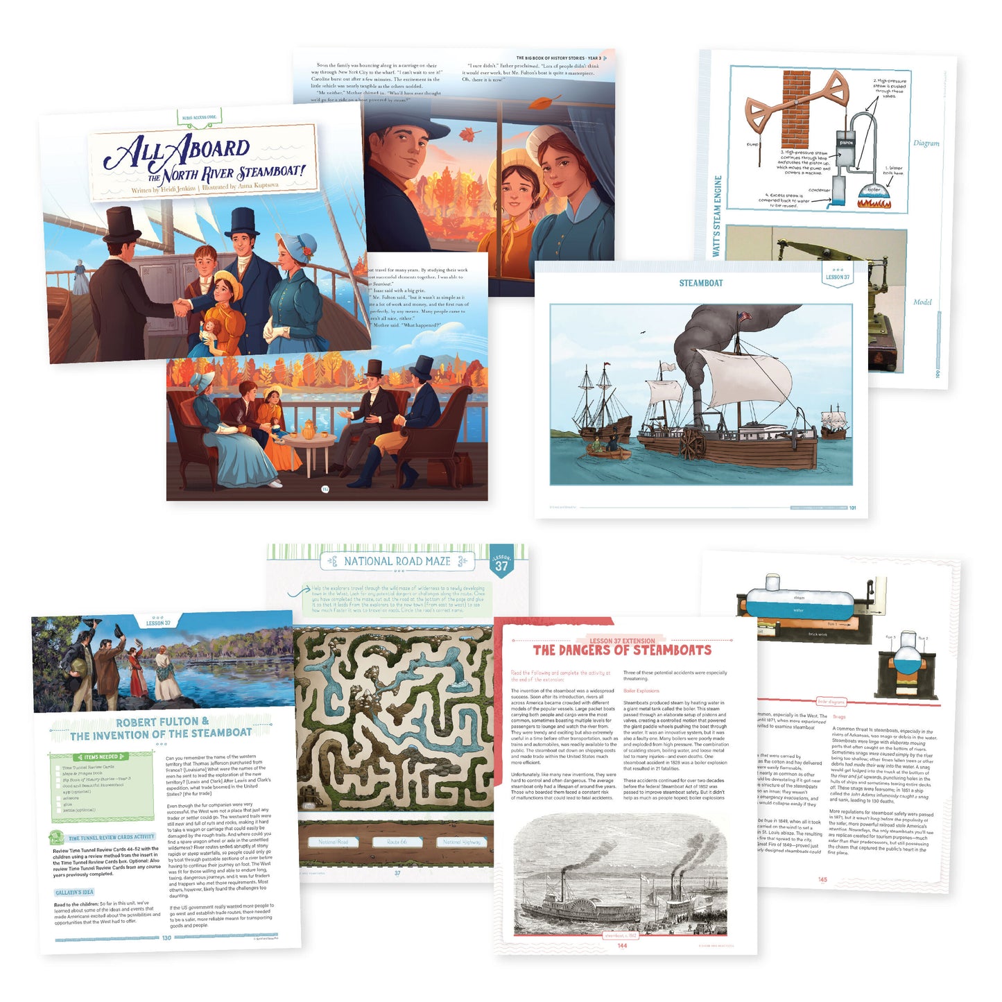 "All Aboard the North River Steamboat" with sample pages | The Good and the Beautiful