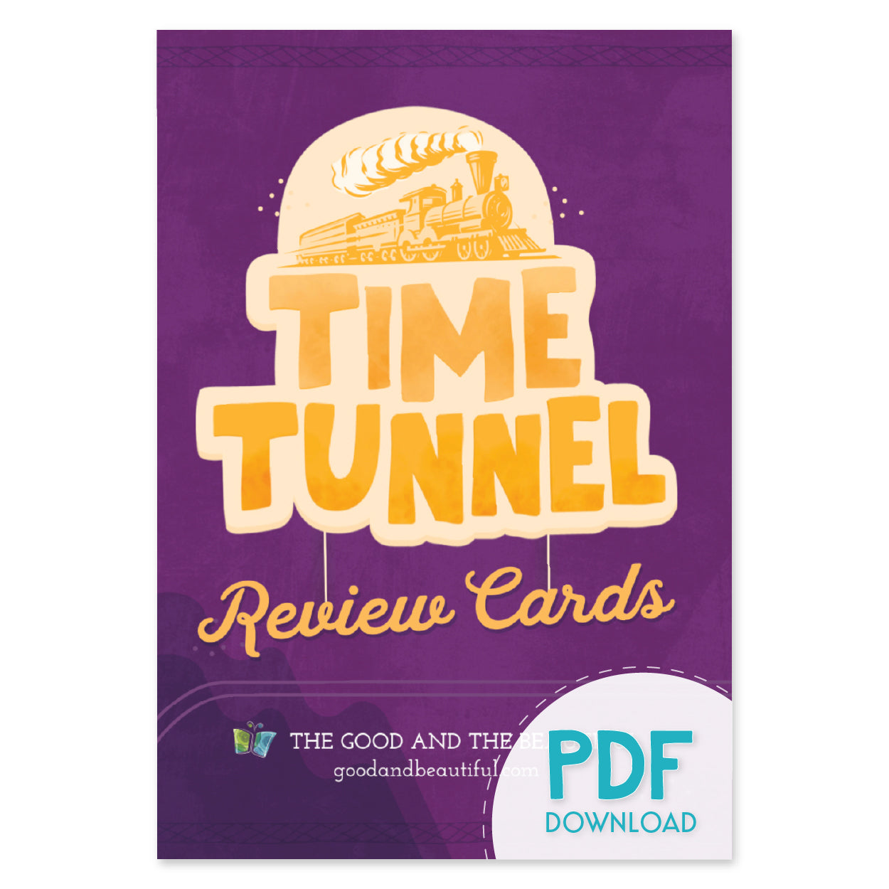 The PDF download version of the Time Tunnel Review Cards pack | The Good and the Beautiful
