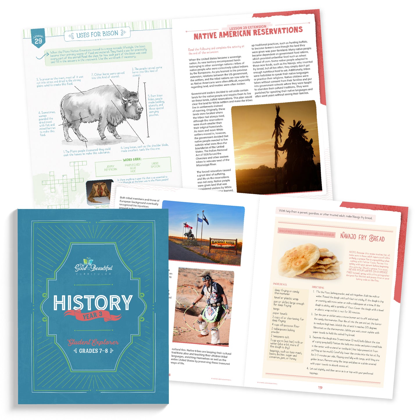 History Year 3 student journal grades 7-8 with sample pages | The Good and the Beautiful