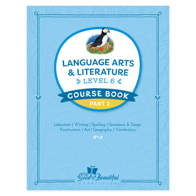 The cover of Language Arts & Literature level 5 course book part two | The Good and the Beautiful