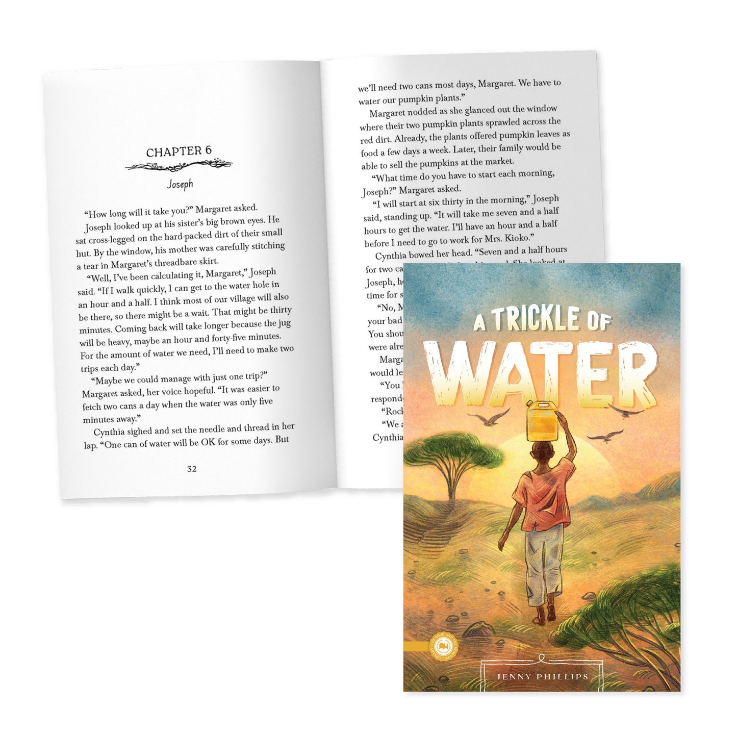 The cover of the book "A Trickle of Water" by Jenny Phillips with a preview of chapter 6 | The Good and the Beautiful