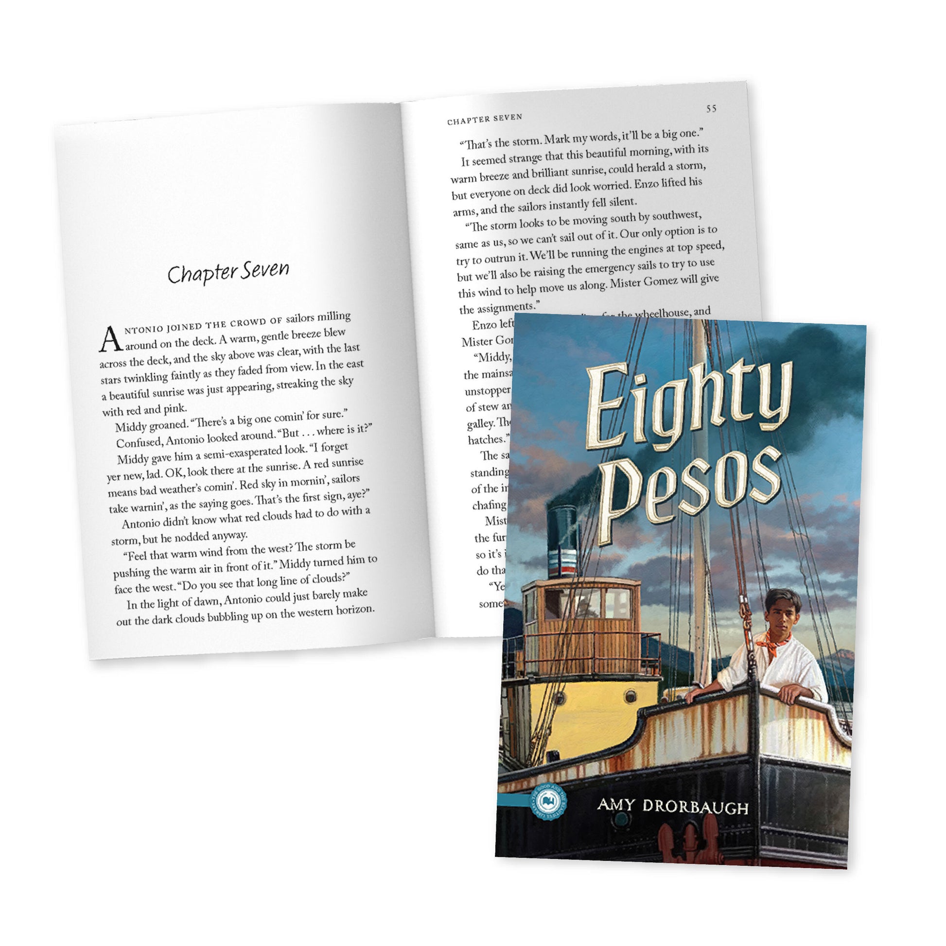 The book "Eighty Pesos" with sample pages from chapter seven by Amy Drorbaugh | The Good and the Beautiful