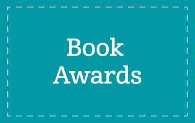 The text "Book Awards" on a blue background | The Good and the Beautiful