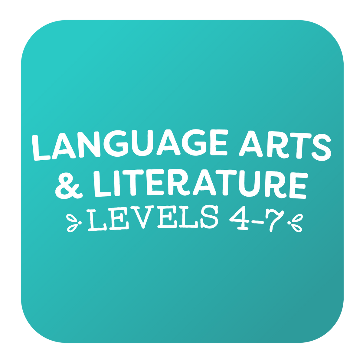 The text "Language Arts and Literature Levels 4-7" | The Good and the Beautiful