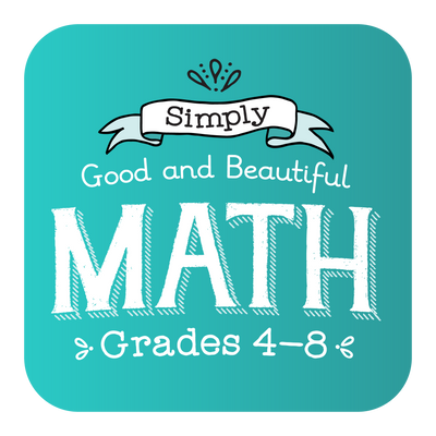 The logo for Simply Good and Beautiful Math grades 4 through 8 | The Good and the Beautiful
