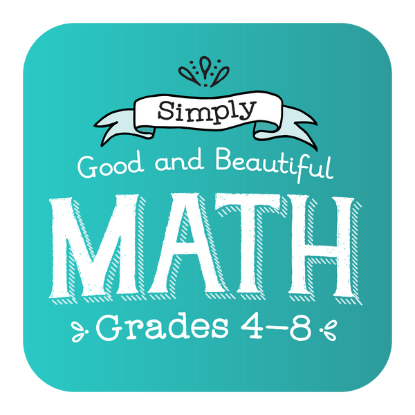 The logo for Simply Good and Beautiful Math grades 4 through 8 | The Good and the Beautiful