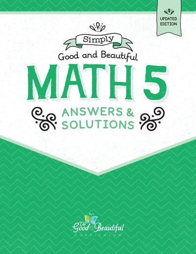 The Math 5 Answers and Solutions updated book cover | The Good and the Beautiful