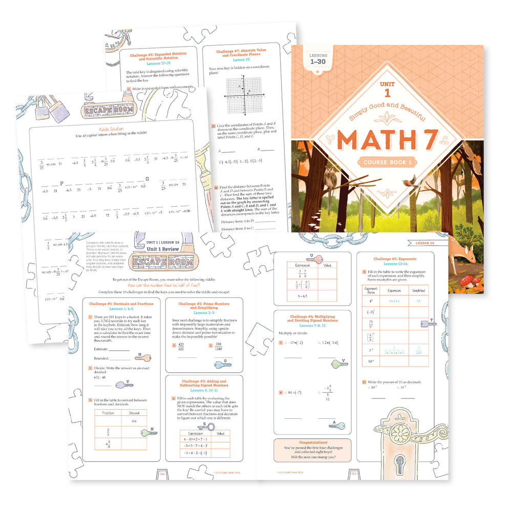 Math 7 Activity 2 Math 7: Course Set – The Good and the Beautiful
