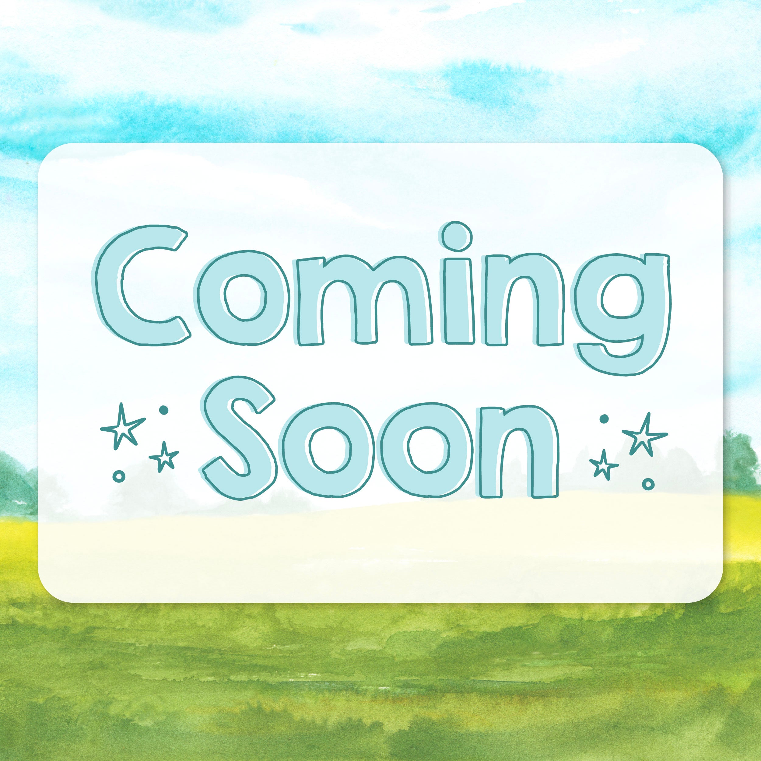 The text "Coming Soon" over a background of a watercolor landscape | The Good and the Beautiful